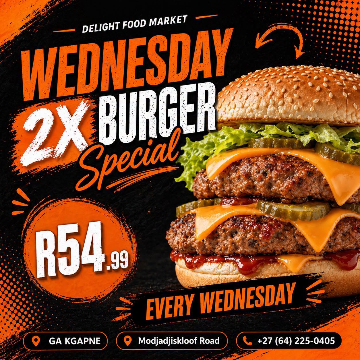 Wednesday double burger special